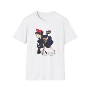 T-shirt Kiki Sur Un Balai