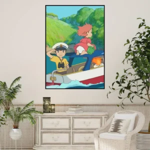 Poster Ponyo Et Sosuke Sur Un Bateau